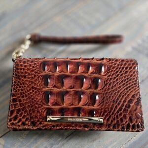 Brahmin Debra Crocodile Embossed Wristlet